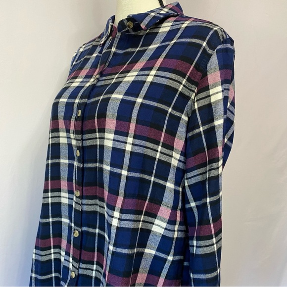 Jachs Girlfriend Super Soft Button Down Plaid Flannel Shirt Size Medium #1083 - Picture 2 of 8
